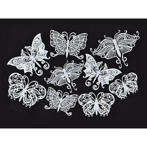 Silikonmatte für Zuskerspitze  - Schmetterlinge 18