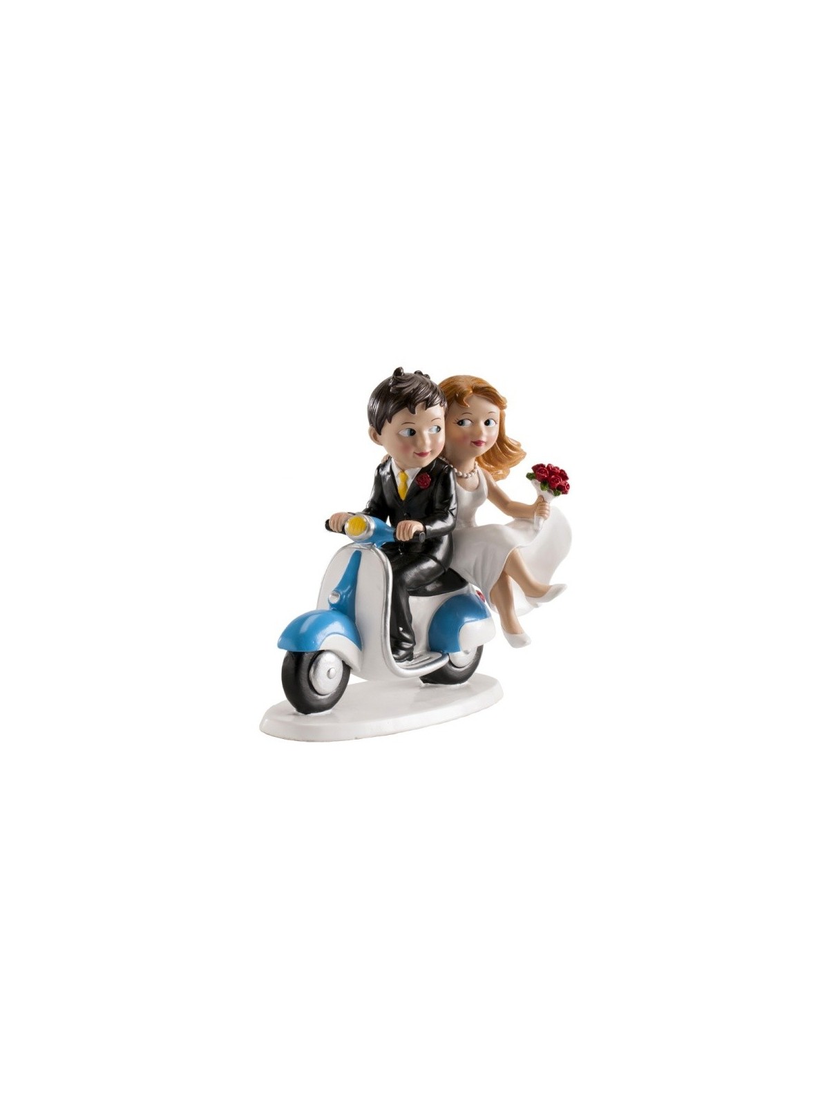 Wedding cake toppers - on a scooter