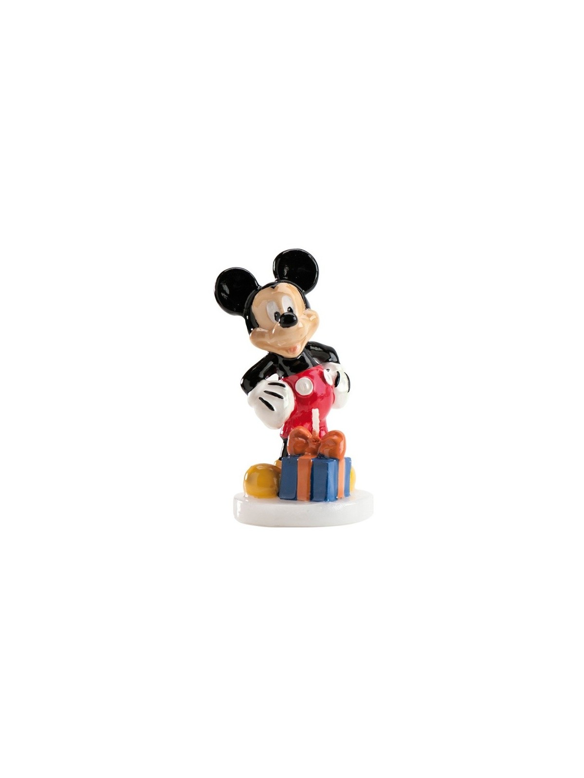 Decorative Cake Candle - Mickey with a gift - 1 piece