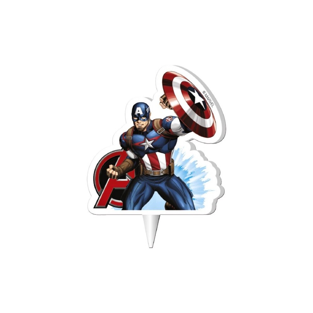 Dekora dortová svíčka - Capitan America - Avengers  - 1ks