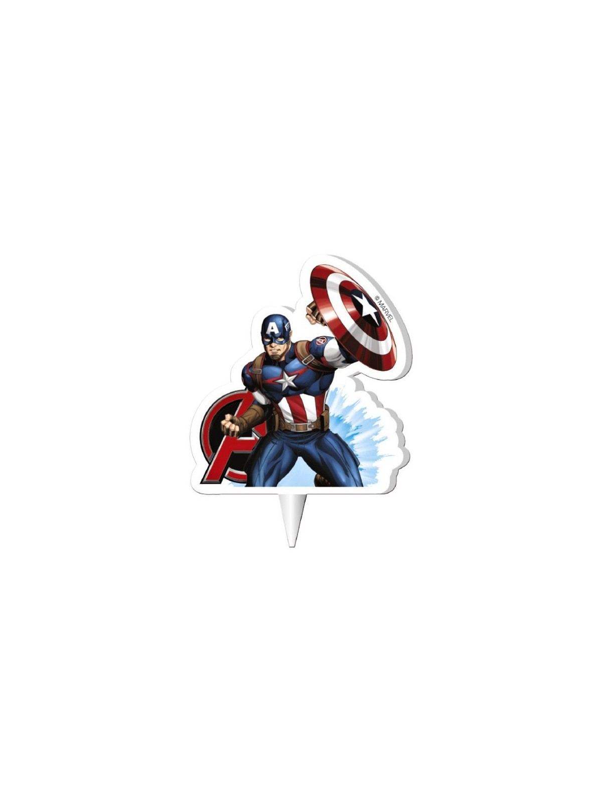 Decorative cake candle - Captain America - Avengers - 1 piece