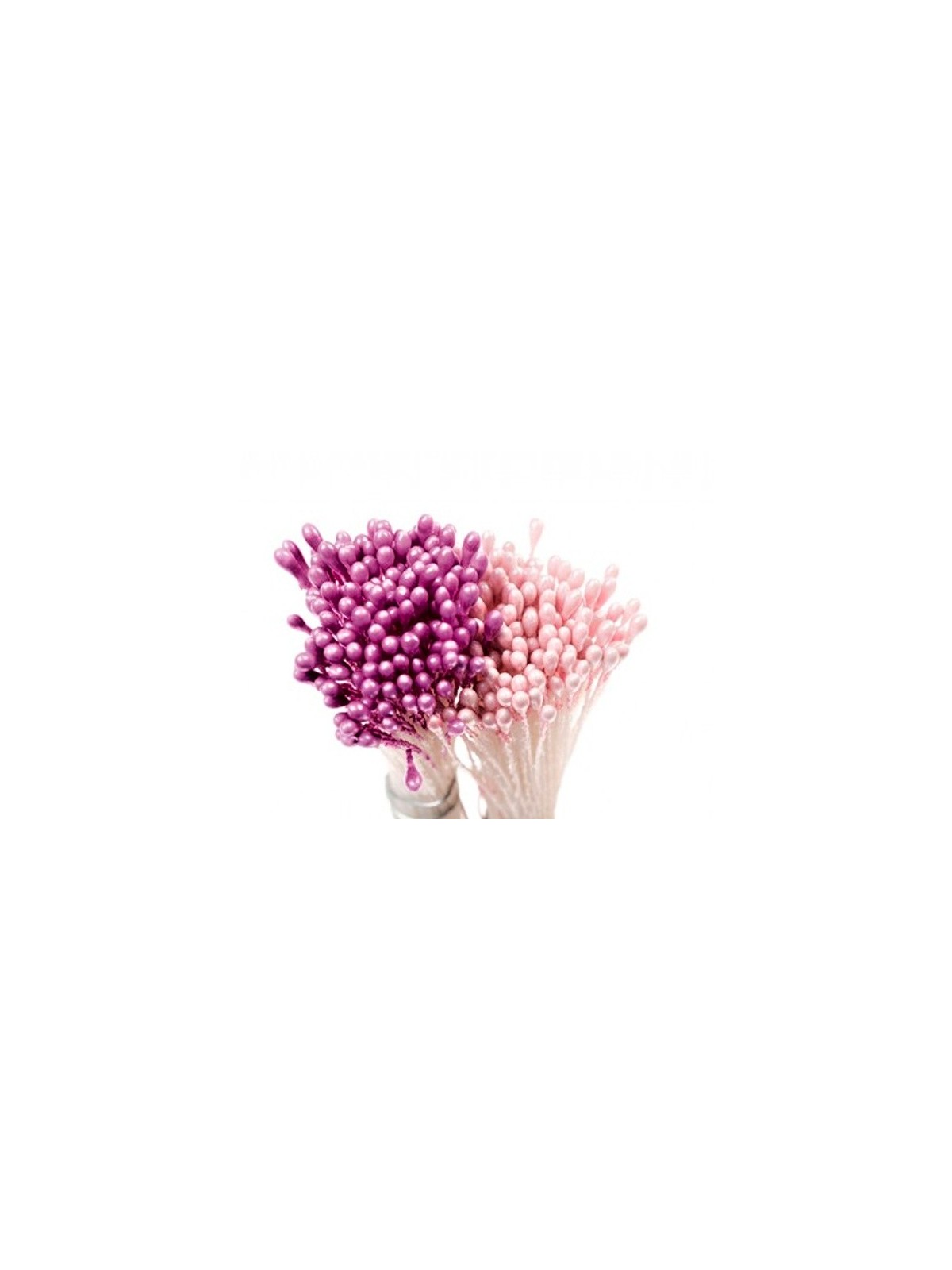 Decora květinové pestíky - střední - perleťové růžové / fialové 288ks