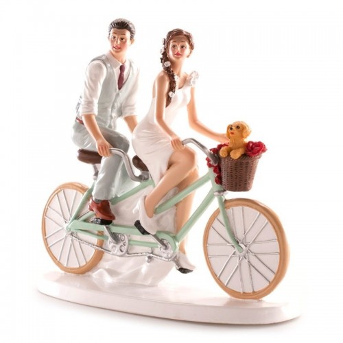 Wedding cake toppers - on a bicycle