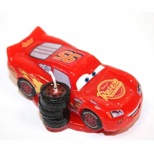 Dekoracyjna świeczka do ciasta - Cars - Błyskawica McQueen 3D - 1 szt.