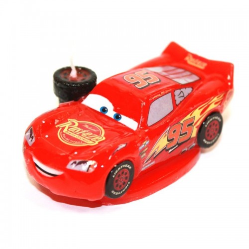 Dekoracyjna świeczka do ciasta - Cars - Błyskawica McQueen 3D - 1 szt.