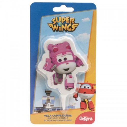 Dekoracyjna świeczka do tortu - Super Wings - Dizzy - 1 szt.