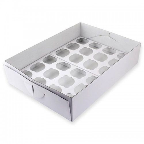 PME Krabička na muffin / cupcakes - biela - 24 -