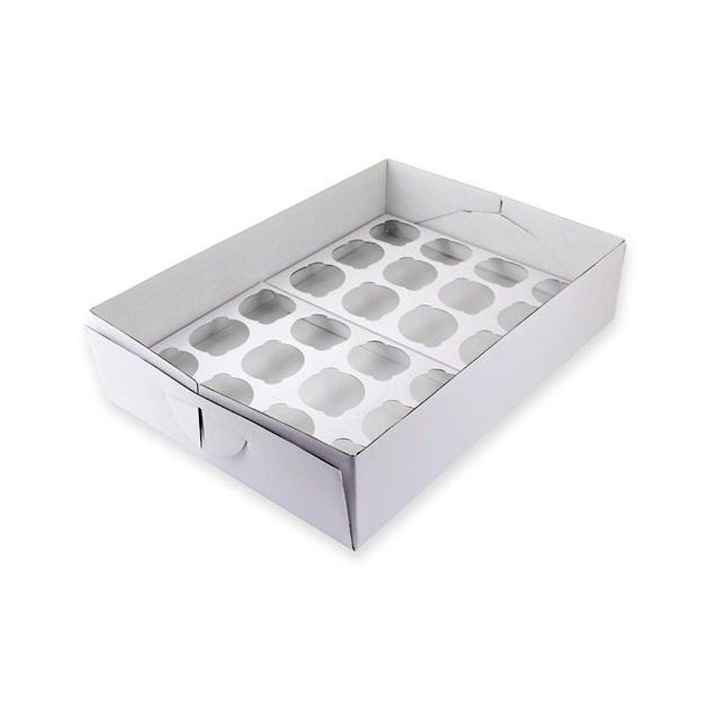 PME Krabička na muffin / cupcakes - biela - 24 -