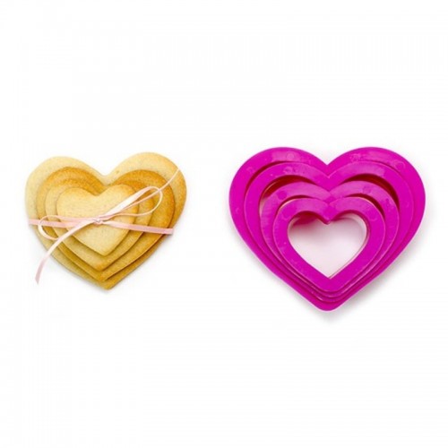 Decora set of cutters - hearts 4pcs