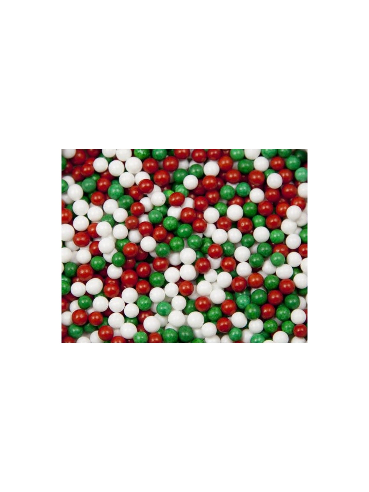 Cukrové perličky - maček - červený / biely / zelený - 100g