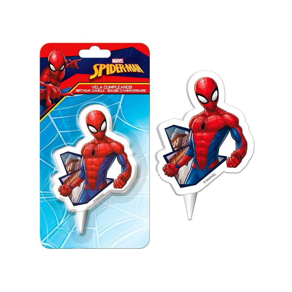 Cake candle decoration - Spiderman 2D - 1pc