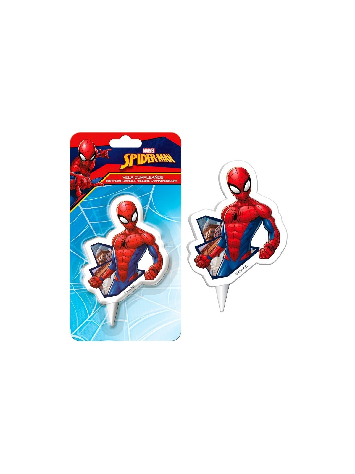 Cake candle decoration - Spiderman 2D - 1pc