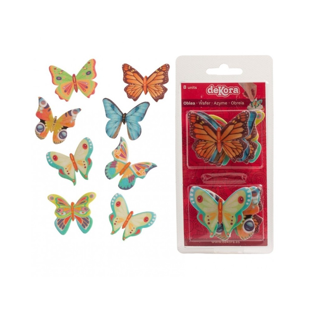 Dekora essbares Papier - Schmetterlinge 8pcs