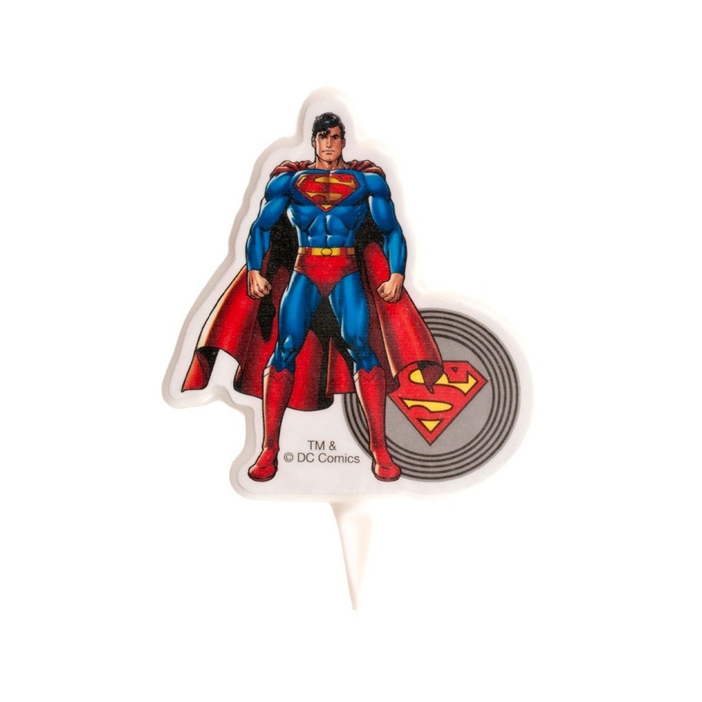Dekora dortová svíčka - Superman 2D - 1ks
