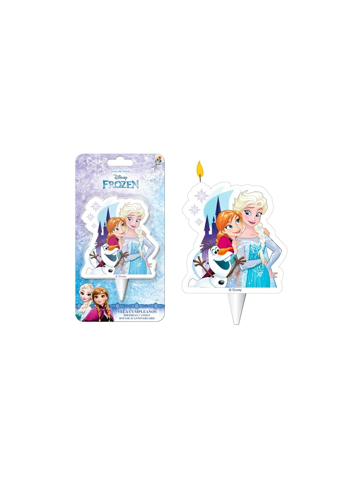 Decorative cake candle - Frozen - Elsa, Anna, Olaf - 1pc