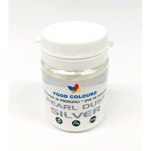 Food Colours Edible pearlescent powder color for airbrush - Silver 20g