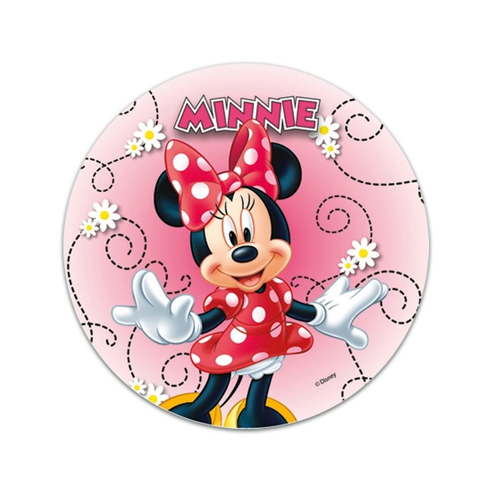 Essbare Papier Round - Minnie Mouse fröhlich
