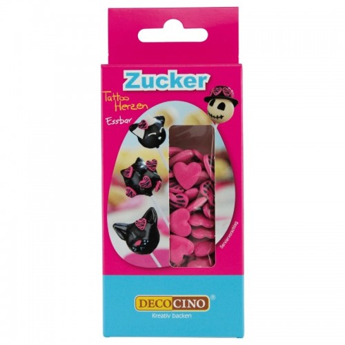 DecoCino Zuckerdekor - Tattoo Herz - 40g