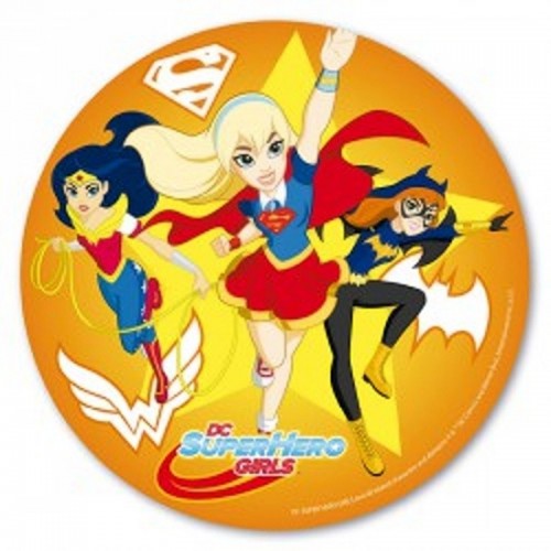 Edible paper Round - SuperHero Girls