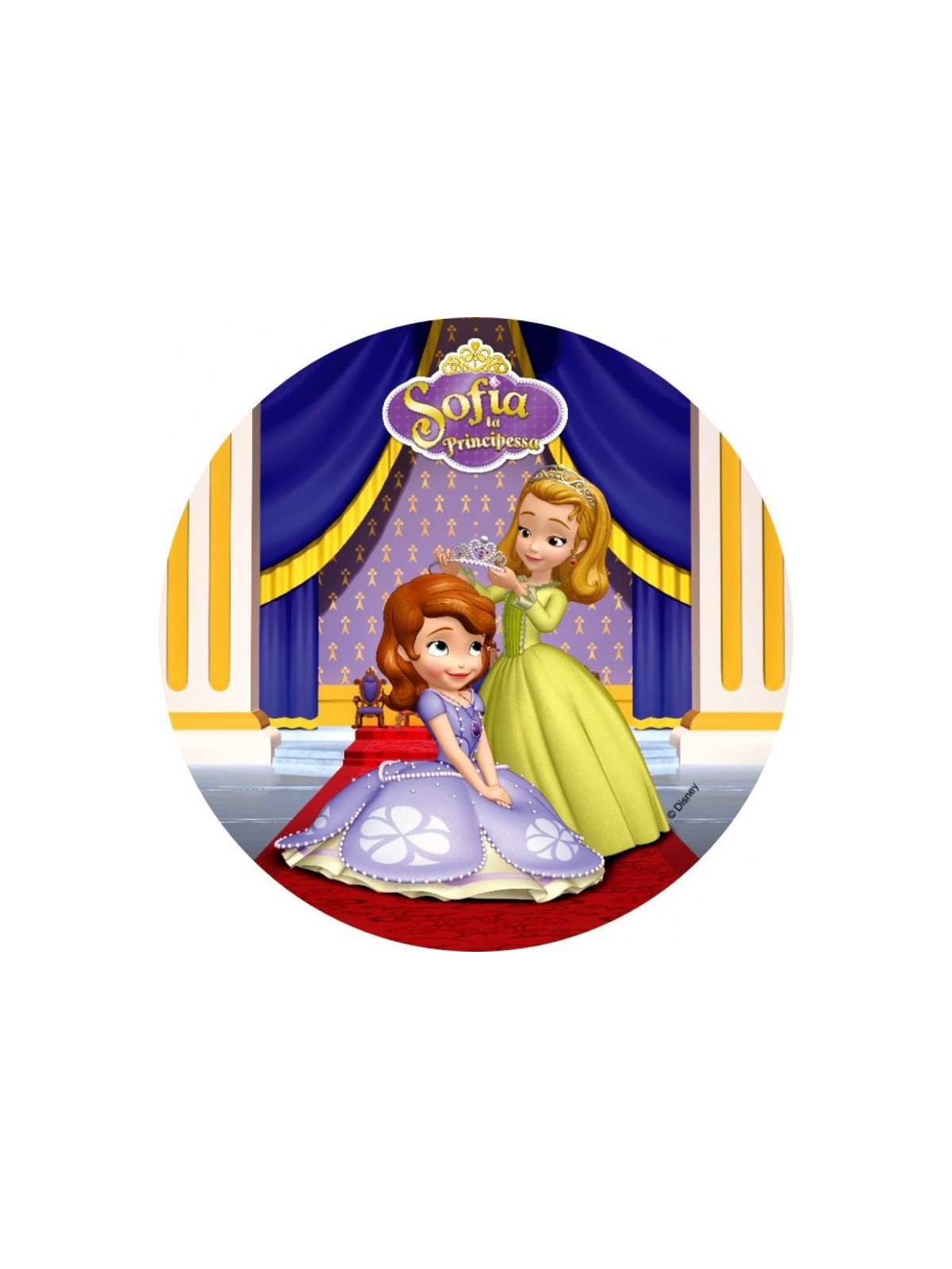 Edible paper Round - Princess Sofia the First - Crown