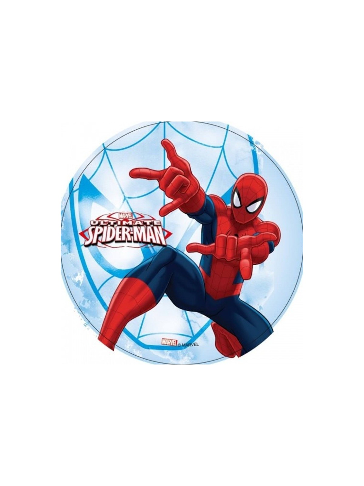 Jadalny papier okrągły - Spiderman