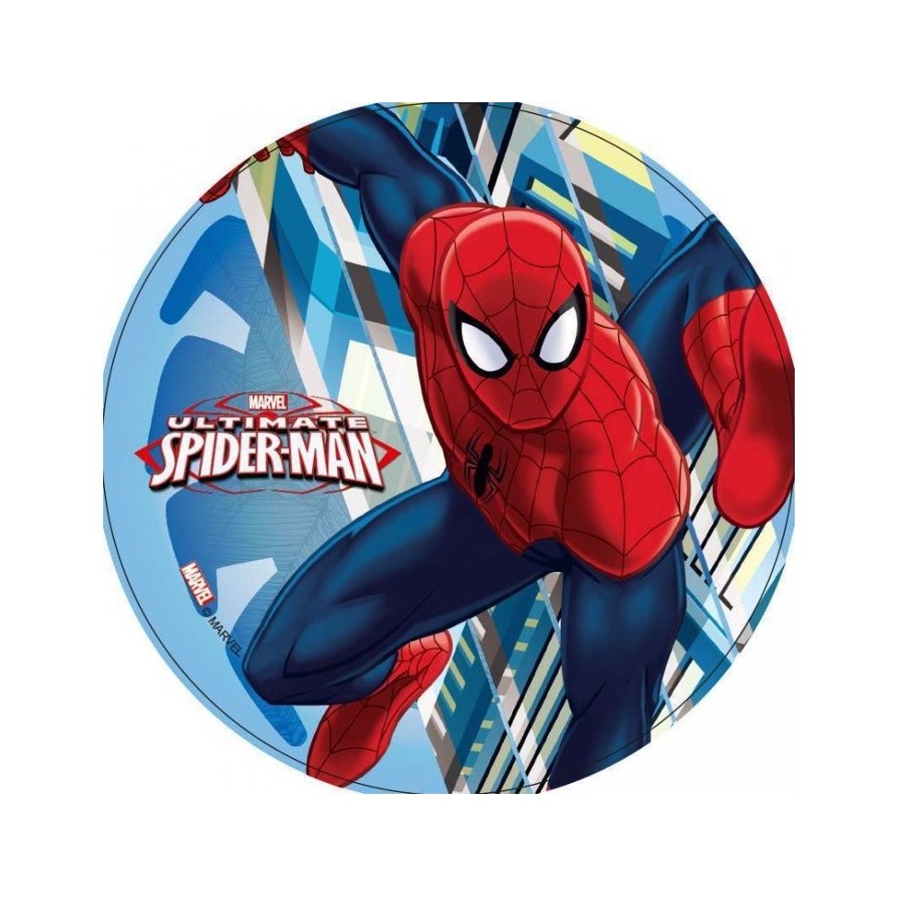 Essbare Papier Round - Spiderman - Wolkenkratzer