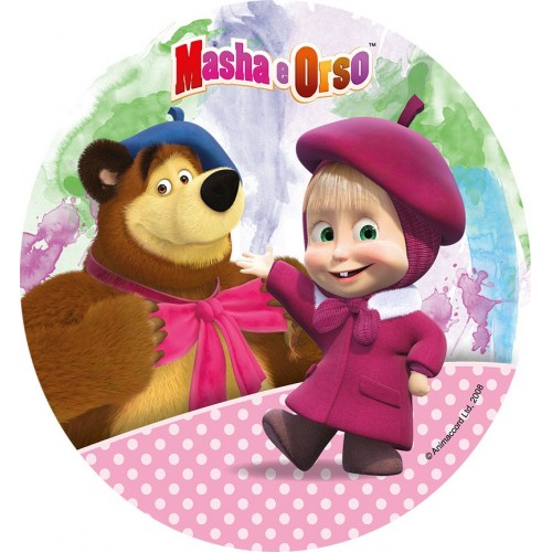 Edible paper Round - Masha e Orso 1 