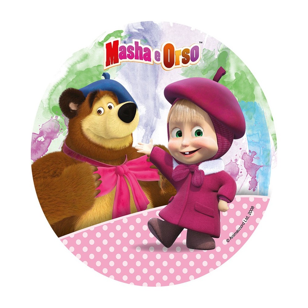 Edible paper Round - Masha e Orso 1 