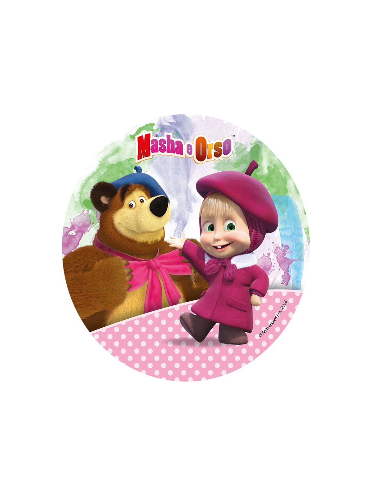 Edible paper Round - Masha e Orso 1 