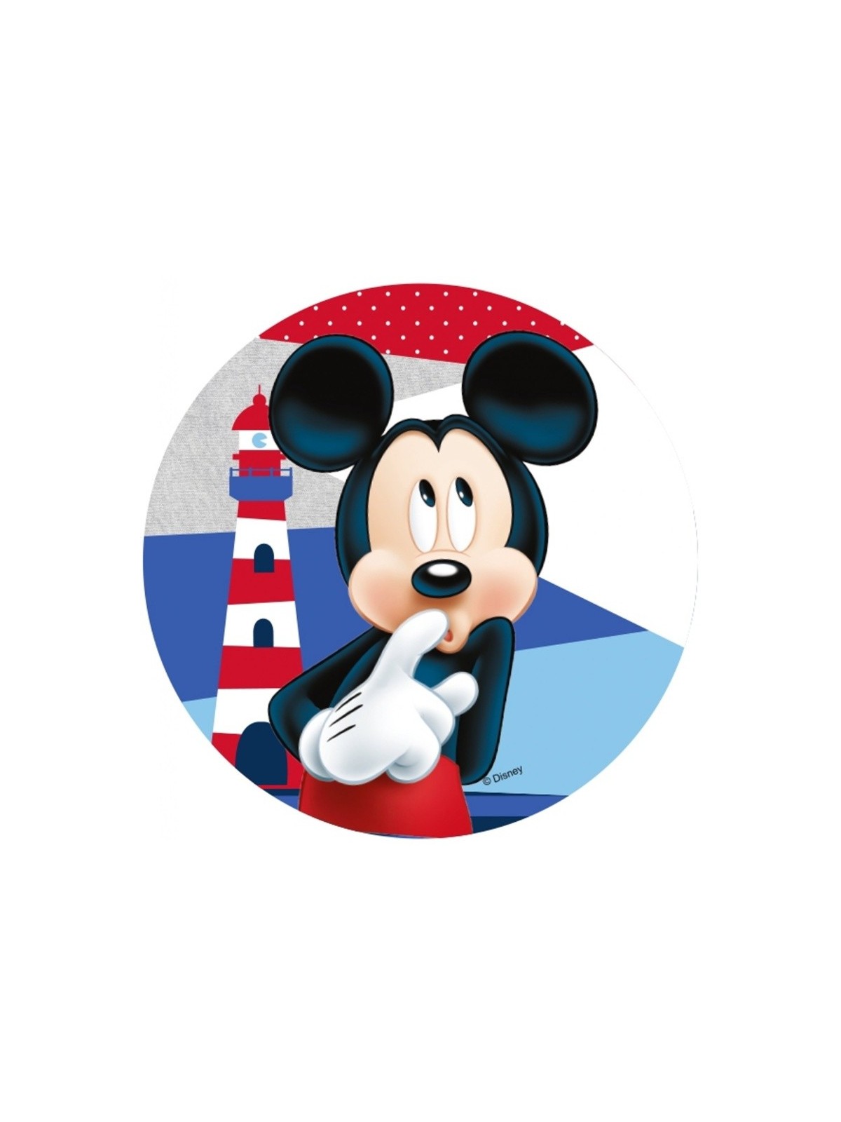 Jedlý papier karta guľatý - Mickey Mouse - maják