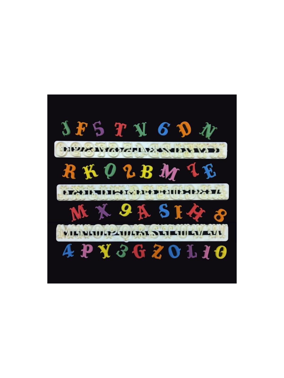 FMM Duży alfabet i cyfry - Karnawał 2,2 cm