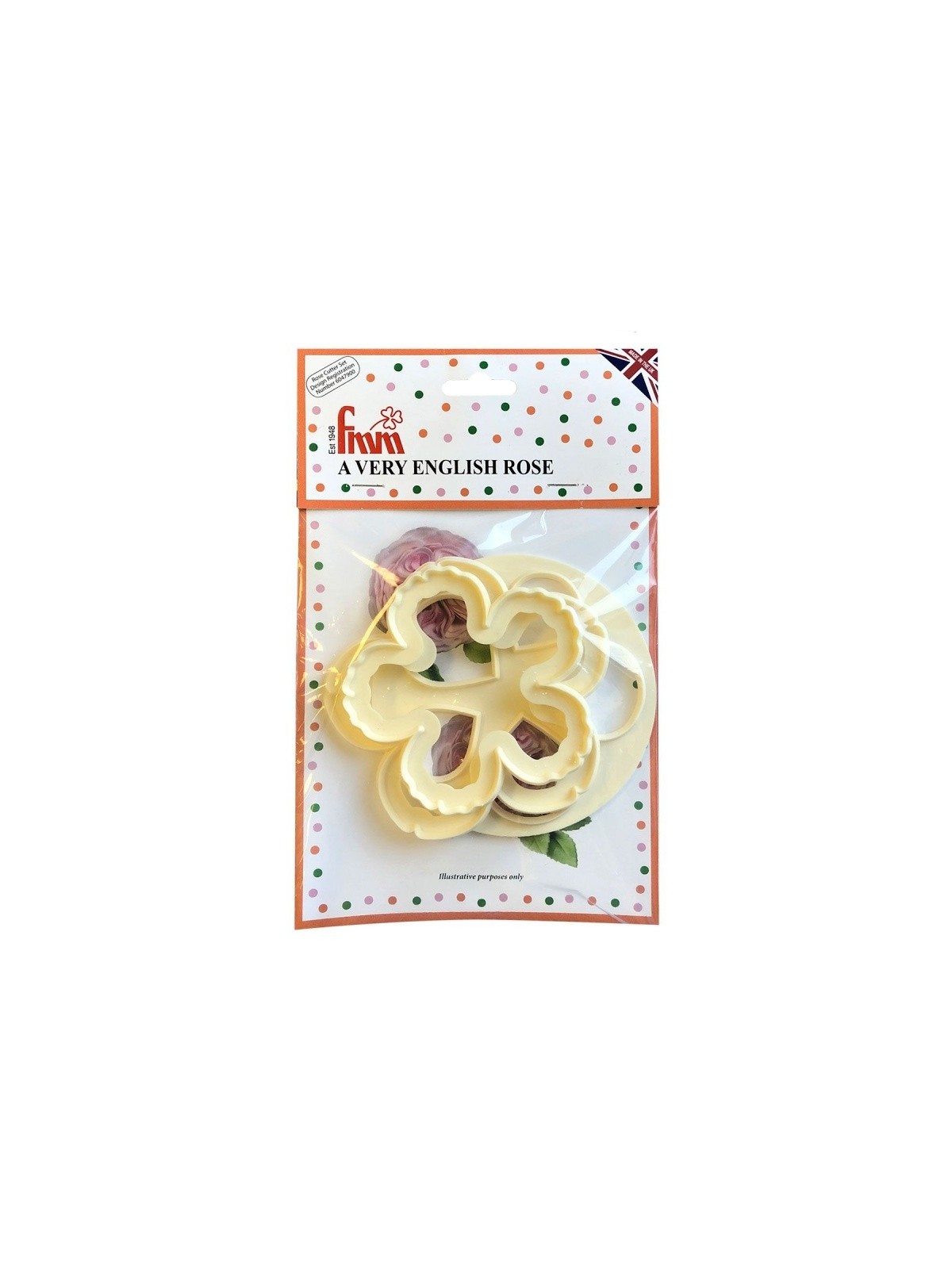 FMM plunger cutters - English rose - 3pcs