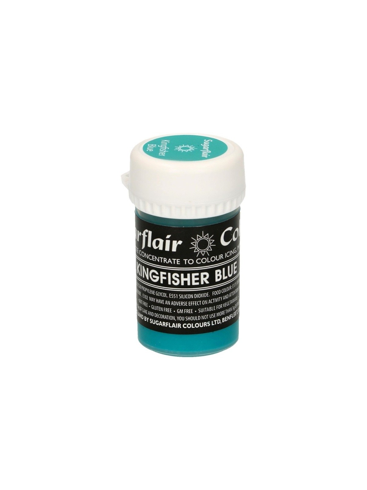 Sugarflair gel paste colour - Kingfisher Blue - 25g