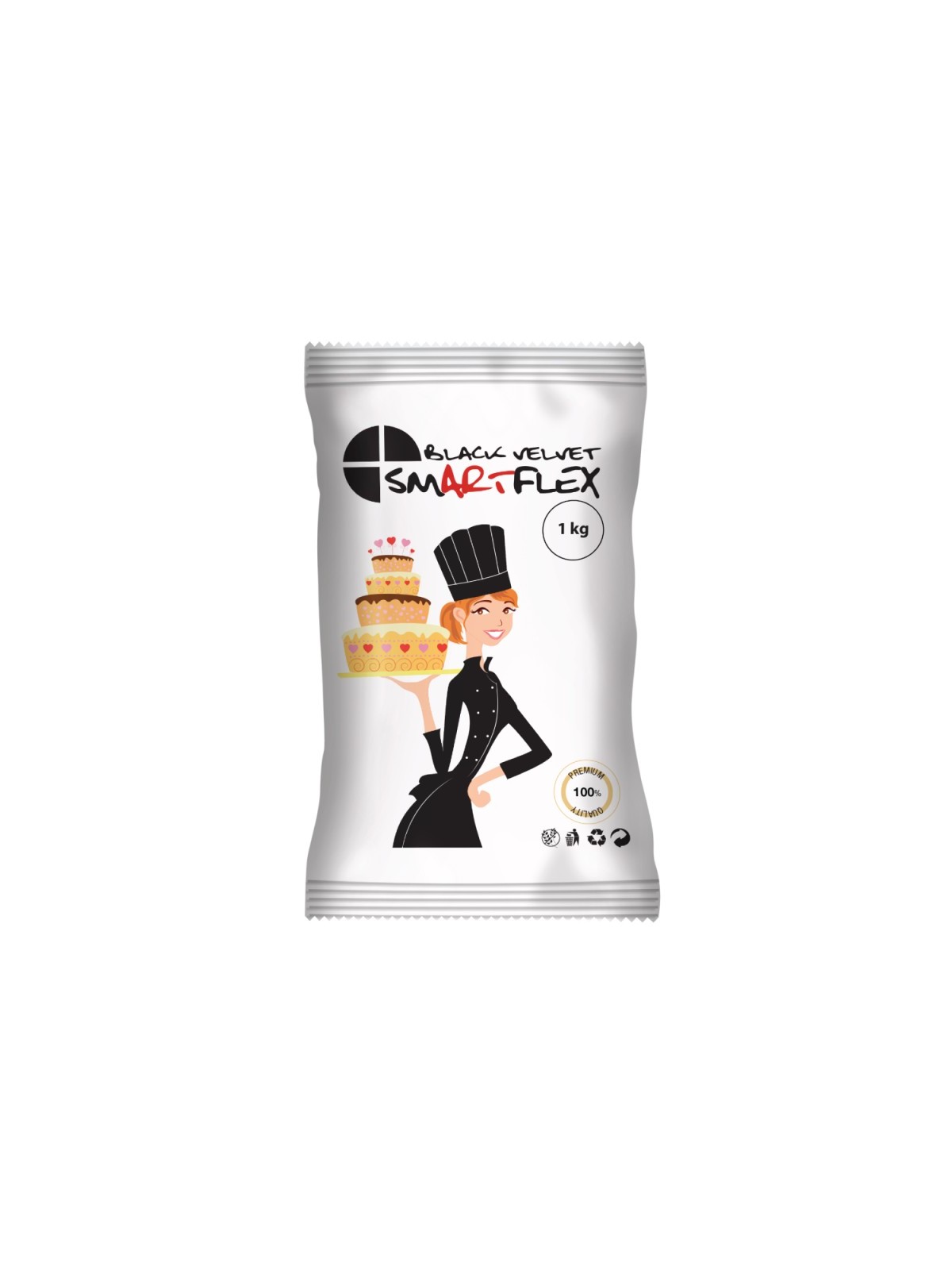 Smartflex Czarny aksamit 1kg - masa pokrywająca