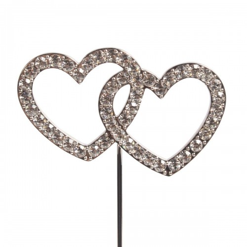 Cake Star Pick - Medium - Double Diamond Heart - 1pc