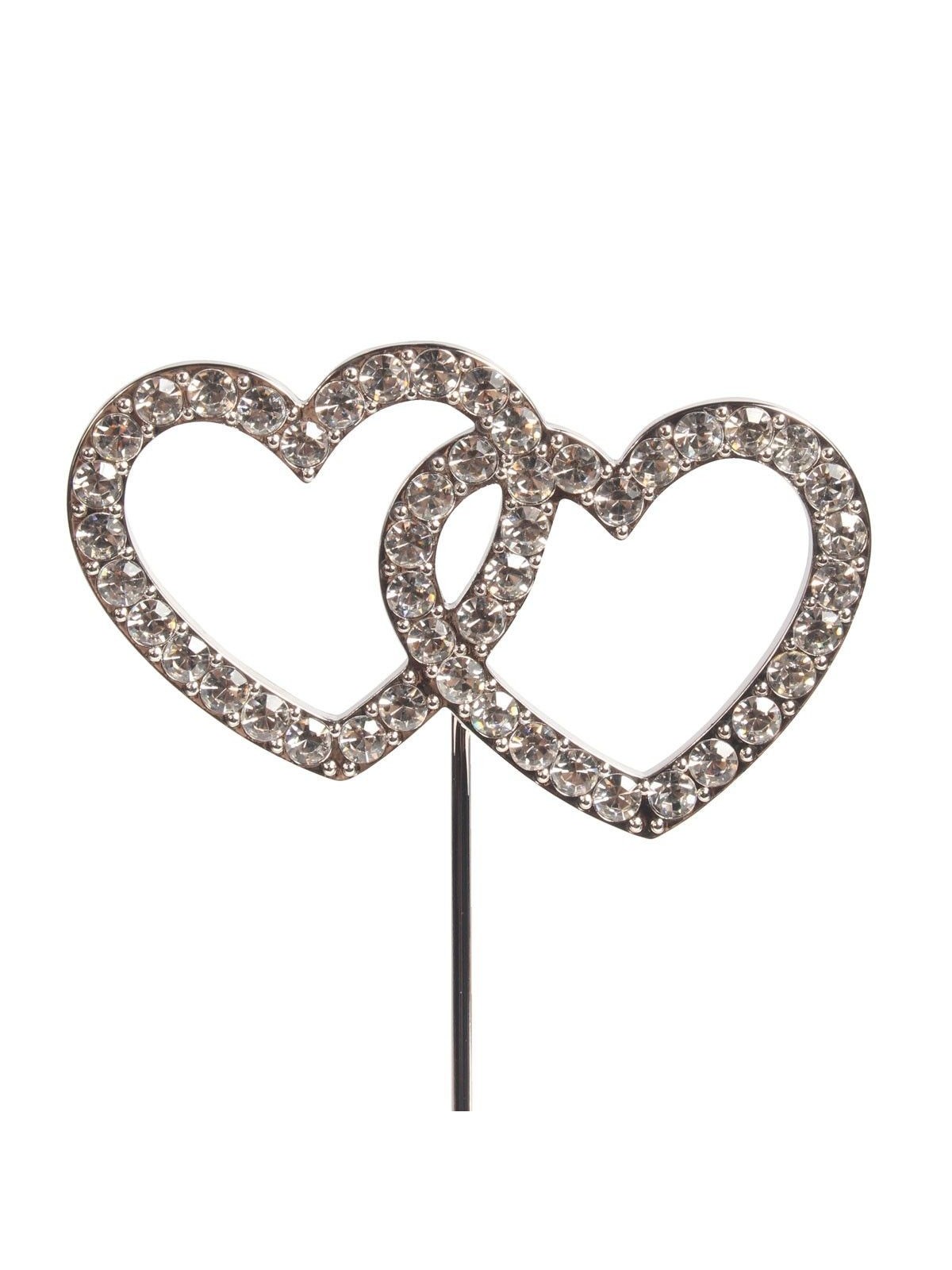 Cake Star Pick - Medium - Double Diamond Heart - 1pc