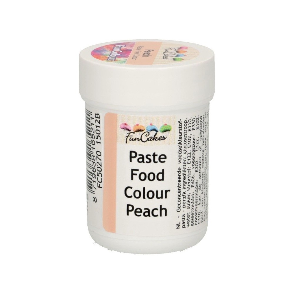 FunColours paste food colour - peach - cup 30g