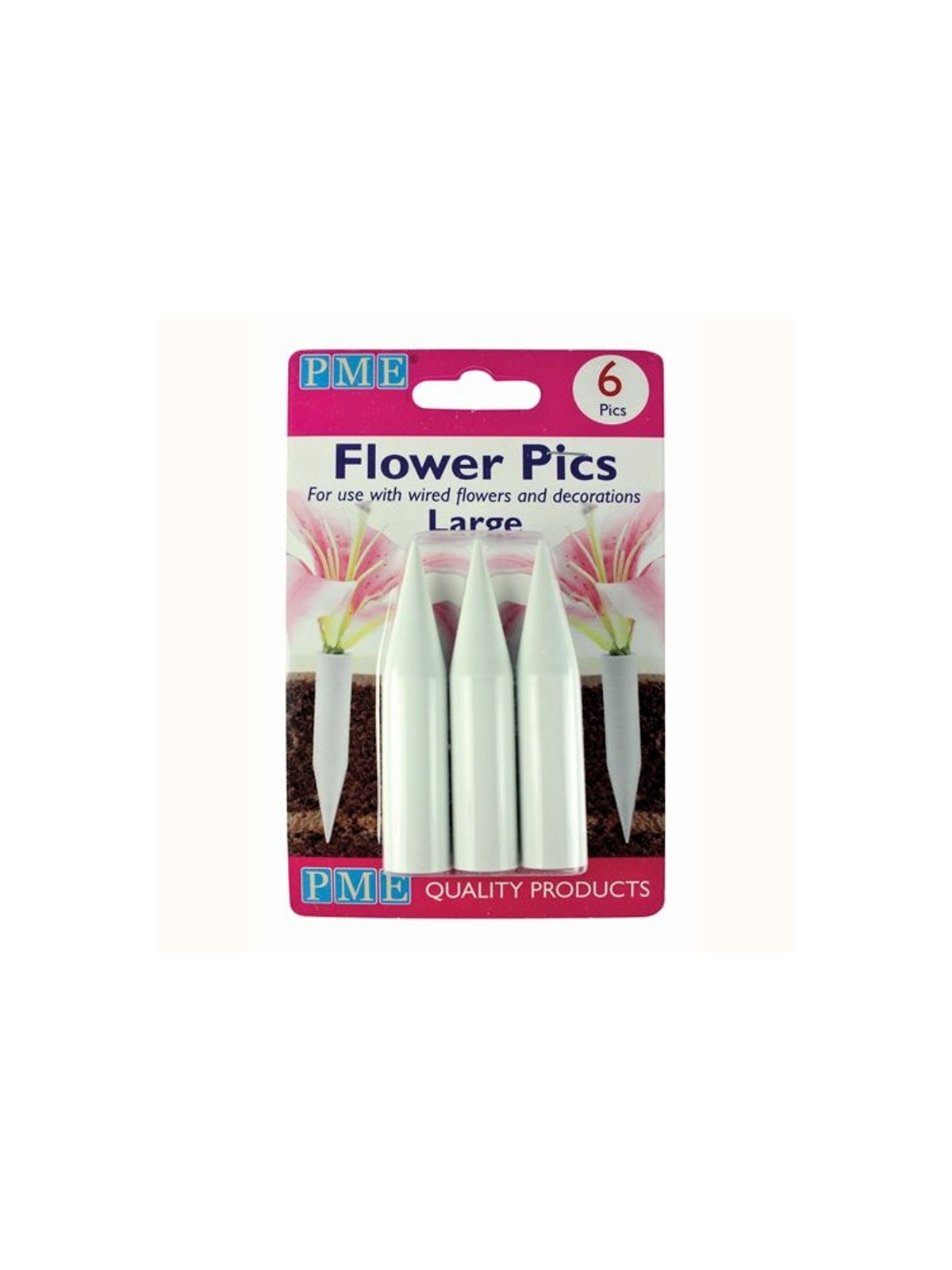 PME flower picks - large 6pcs