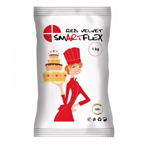 Smartflex Red  velvet vanilka 1kg - potahovací  a  modelovací hmota