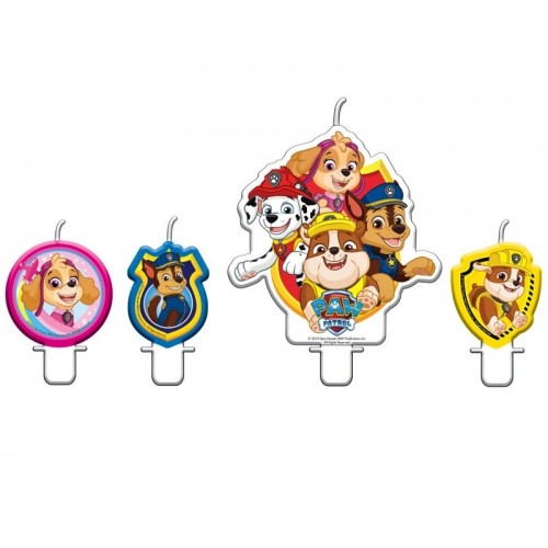 Mini cake candle - Paw Patrol - 4pcs