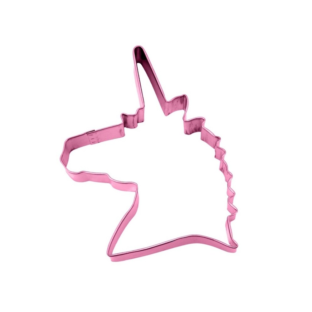 Rosa Ausstechform Einhorn - 12cm