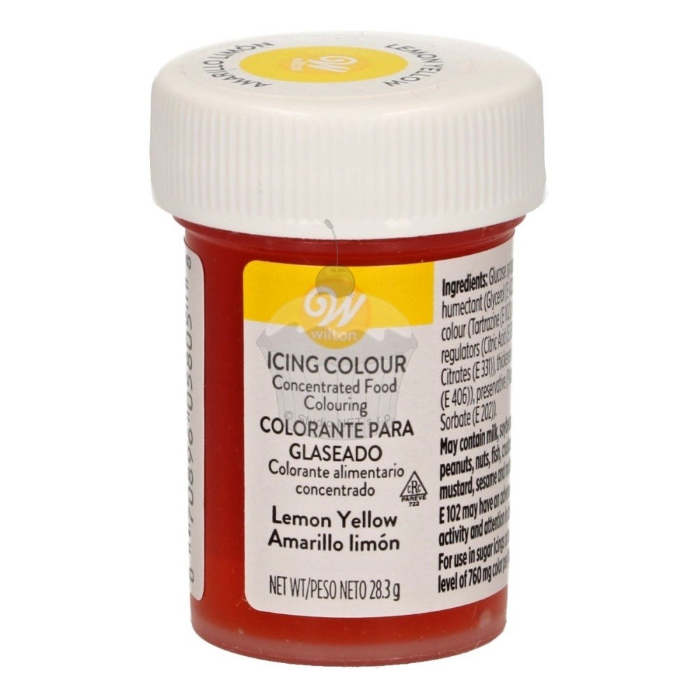 Wilton Gel Color Lemon Yellow 28g - lemon yellow