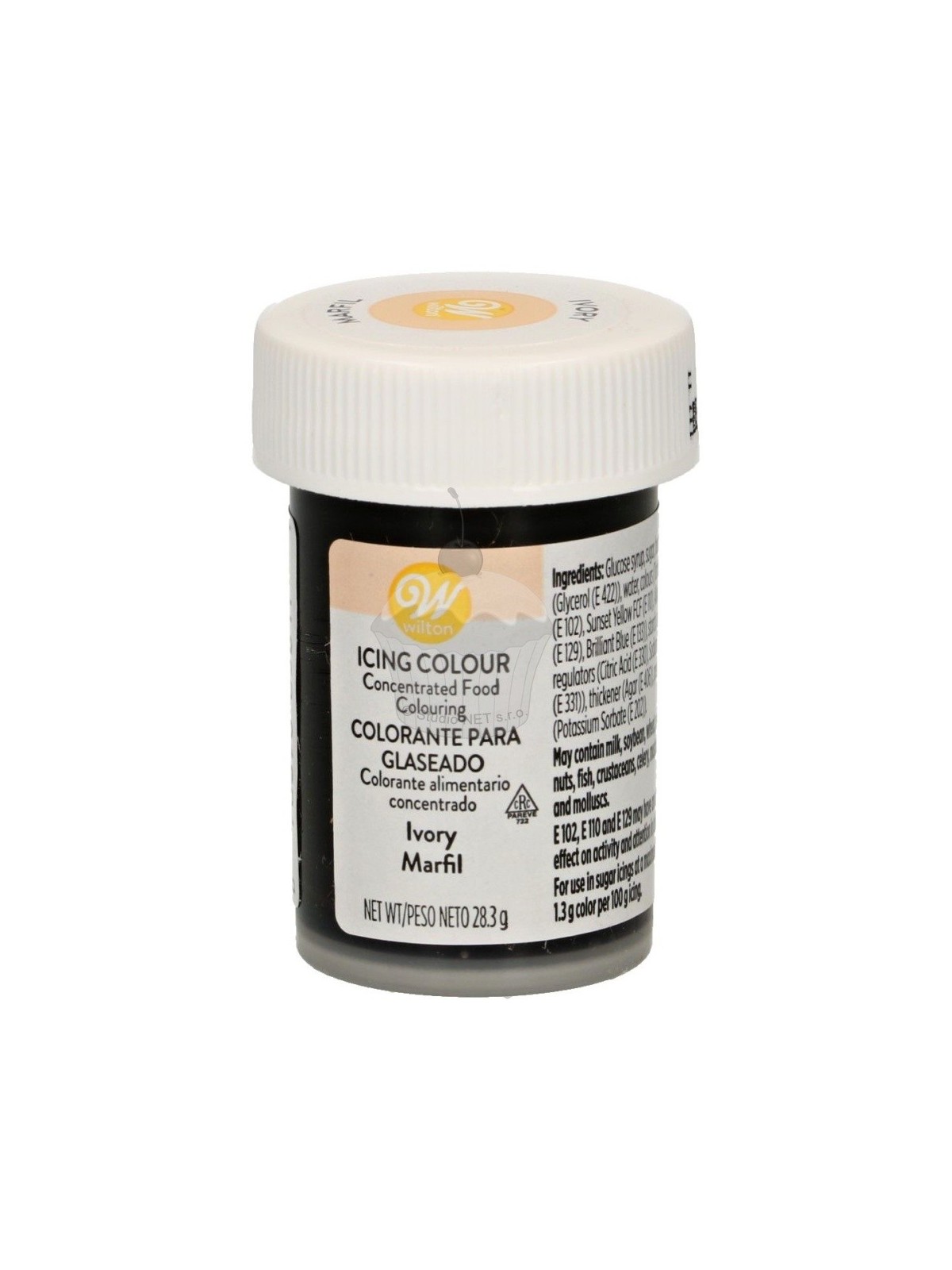 Wilton Gelfarbe Elfenbein 28g - Körper - Elfenbein