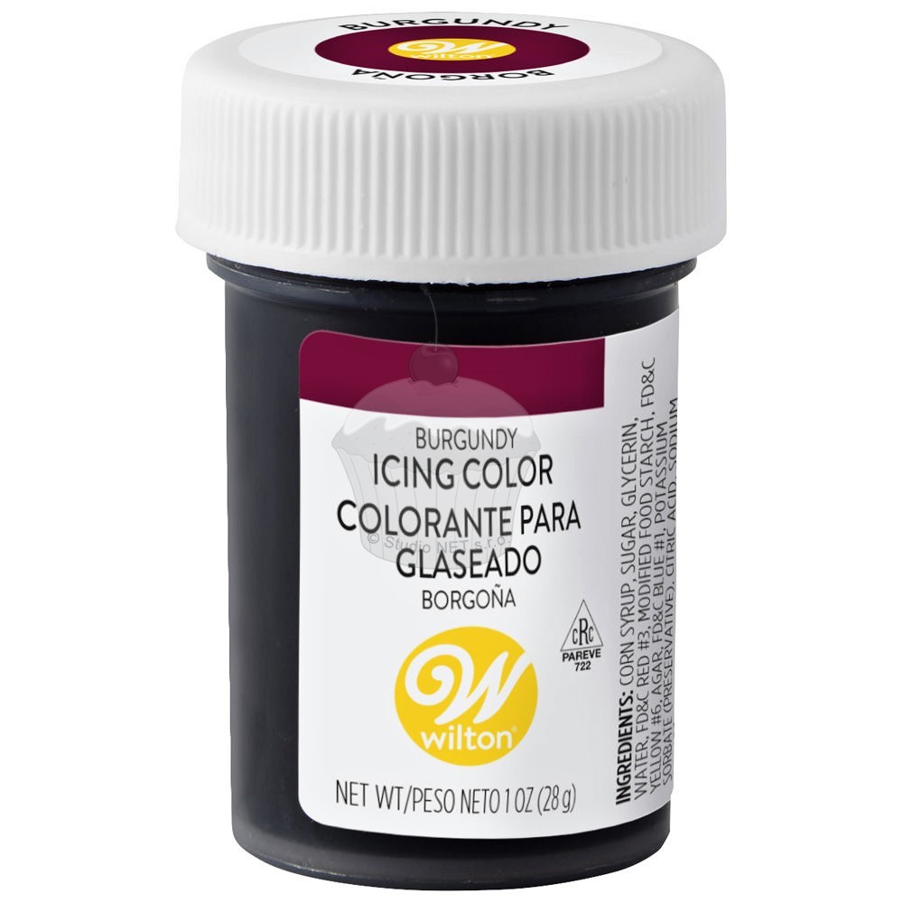 Wilton Icing Color Burgundy  - Rotwein Gel 28g