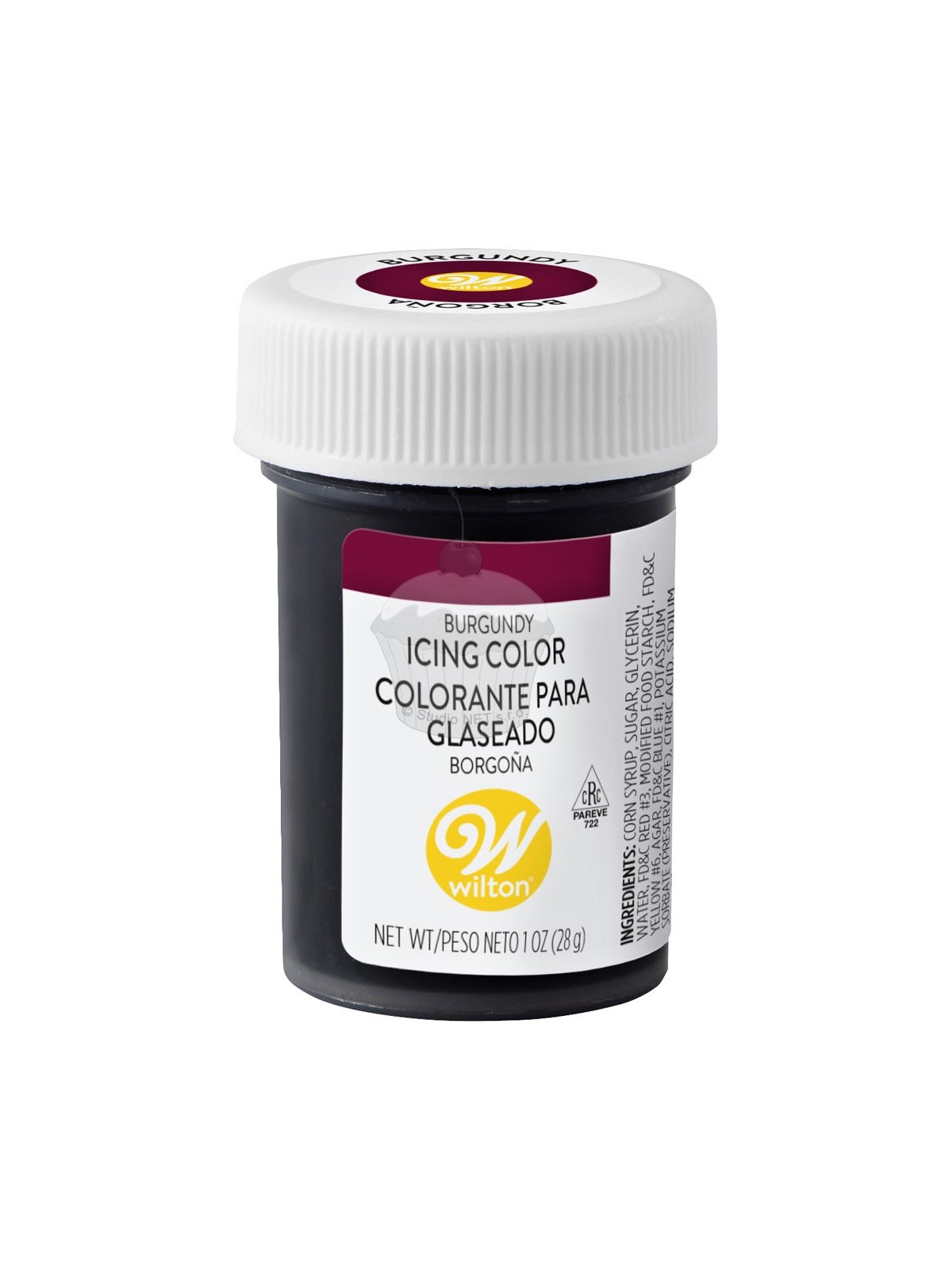 Wilton żelowa barwa Burgundzka 28g - bordo.