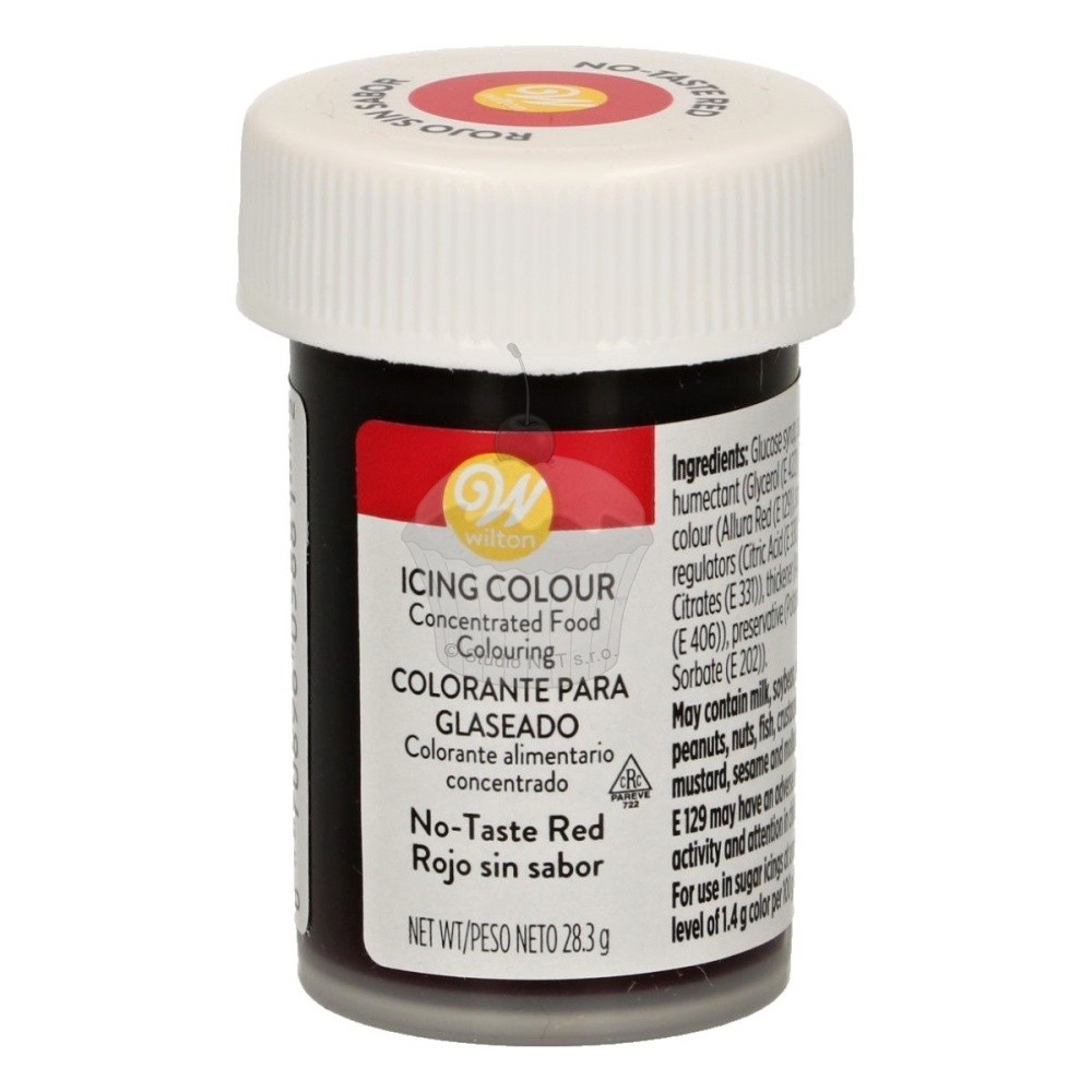 Wilton gelová barva Red no taste 28g - červená non taste