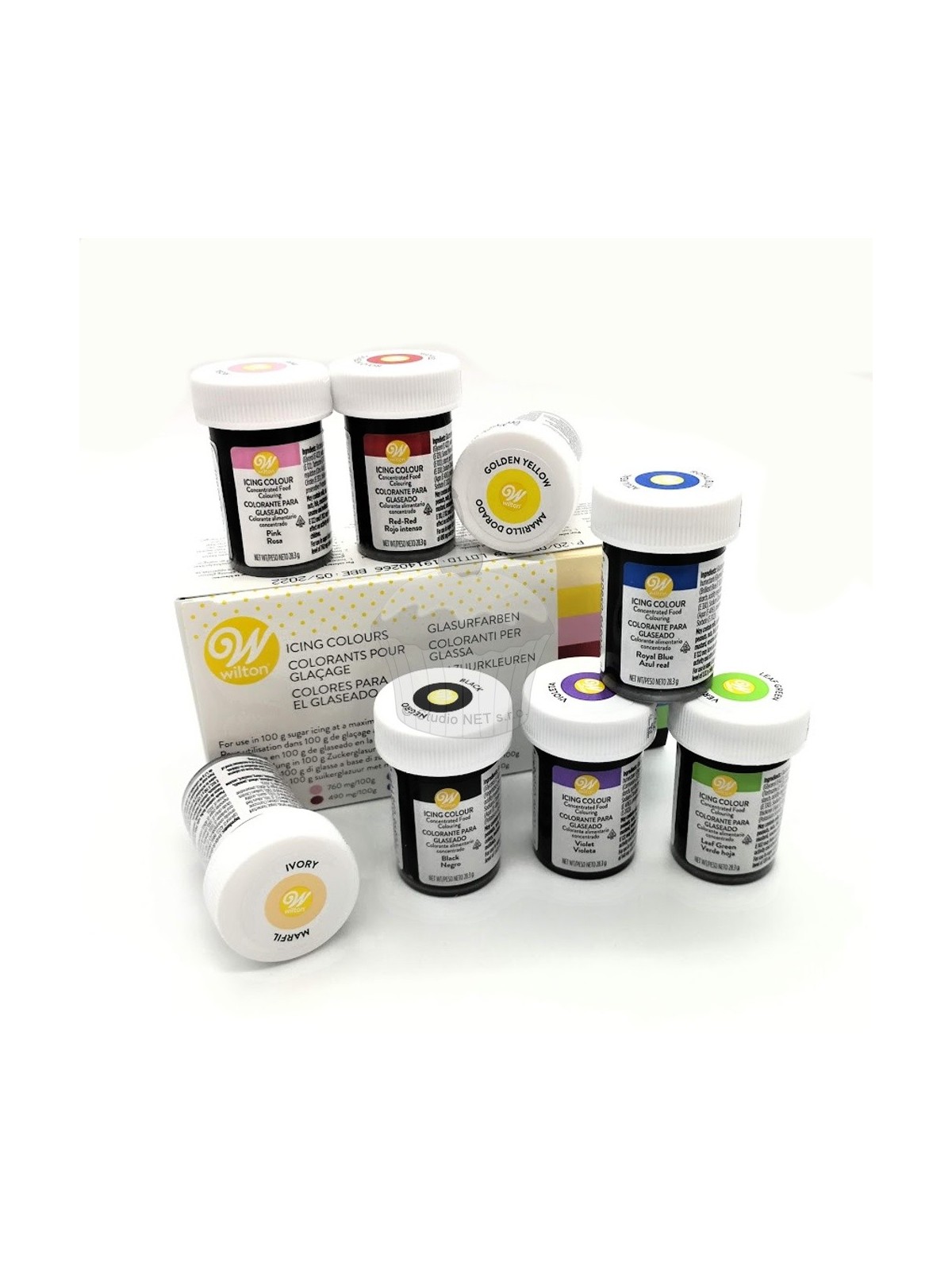 Set of Wilton gel colors - Icing Color Kit - 8 x 28g