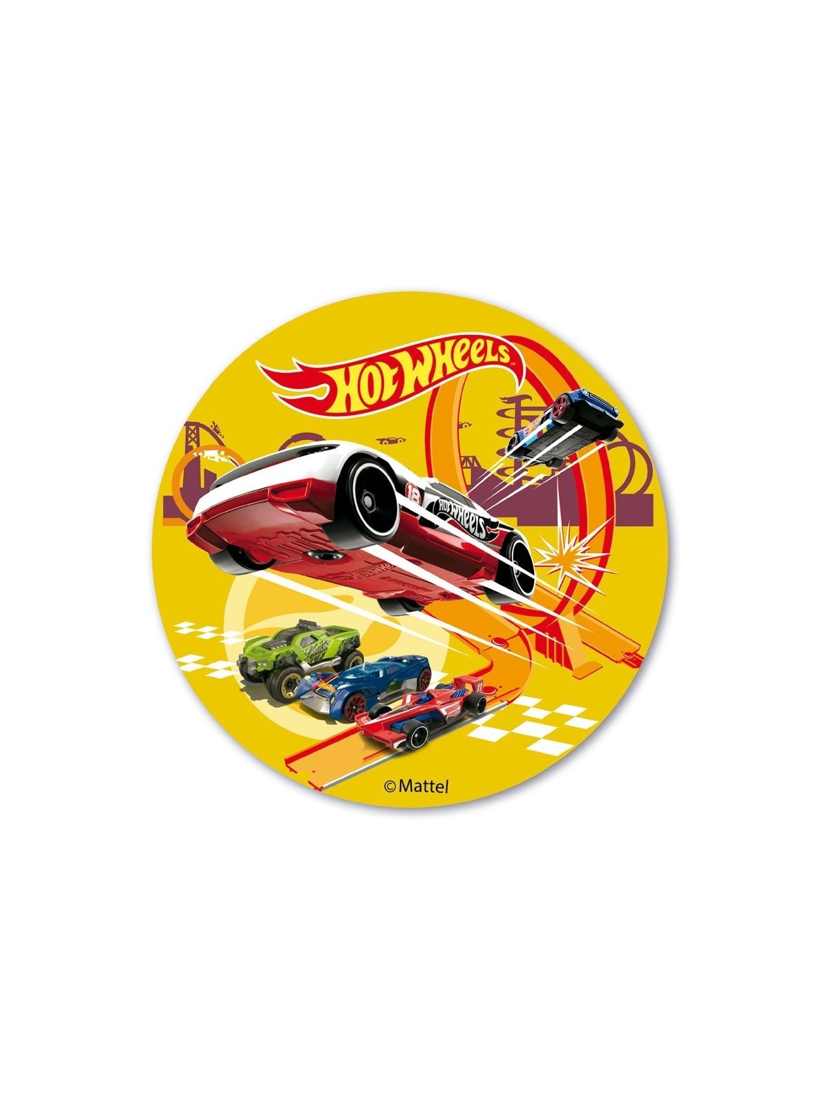 Decor - Edible paper round - Hot Wheels