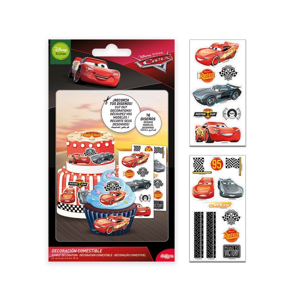 DeKora Edible paper - Cars - 2pcs