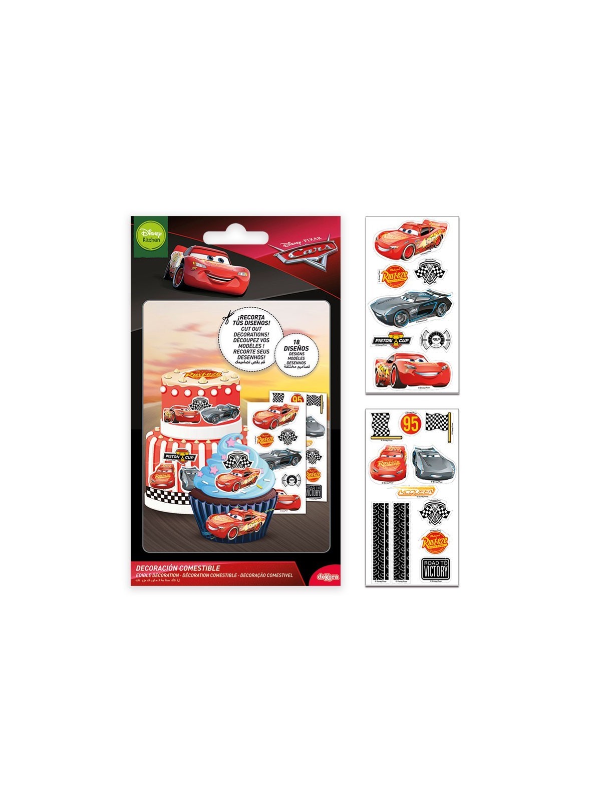 DeKora Edible paper - Cars - 2pcs